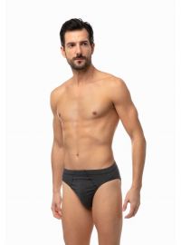 Ανδρικό slip Minerva - Sporties - Γκρι - Εσωτερικό Λάστιχο - 3 pack - Regular Fit - Cotton