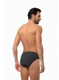 Ανδρικό slip Minerva - Sporties - Γκρι - Εσωτερικό Λάστιχο - 3 pack - Regular Fit - Cotton