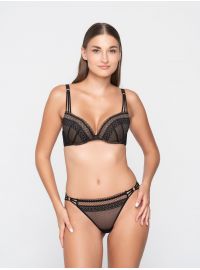 Γυναικείο brazil slip Luna Claire - Μαύρη Δαντέλα - Sexy brief - Polyamide - Regular Fit