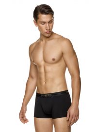 MED Ανδρικό boxer - Μαύρο -  Fashion λάστιχο με Logo - MULTIPACK x3- Regular Fit - Modal