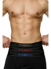 MED Ανδρικό boxer - Μαύρο -  Fashion λάστιχο με Logo - MULTIPACK x3- Regular Fit - Modal