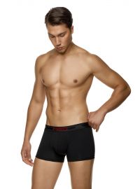 MED Ανδρικό boxer - Μαύρο -  Fashion λάστιχο με Logo - MULTIPACK x3- Regular Fit - Modal