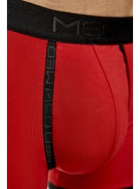 MED Ανδρικό boxer TRAVIS - Κόκκινο - Μαύρο - Fashion λάστιχο - Regular Fit - Modal