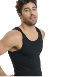 Walk Ανδρικό φανελάκι - Μαύρο -Τιράντα - bamboo - Regular Fit