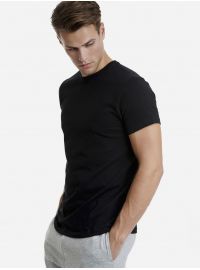 Walk Ανδρικό t-shirt - Μαύρο - Κοντό μανίκι - Cotton - Regular Fit