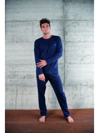 Ανδρική Πυτζάμα FILA - Χειμερινή - Navy - Cotton - Regular Fit