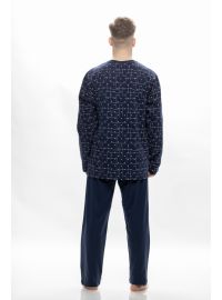 Ανδρική πυτζάμα Galaxy - Marine print - Πατιλέτα - Regular Fit - Cotton