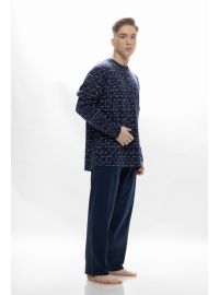 Ανδρική πυτζάμα Galaxy - Marine print - Πατιλέτα - Regular Fit - Cotton