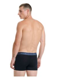 Ανδρικό boxer Walk - Μαύρο - Fashion λάστιχο με logo - 2 pack - Bamboo - Regular Fit