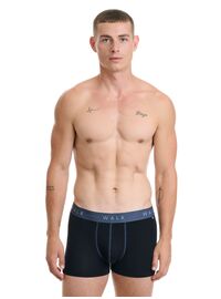 Ανδρικό boxer Walk - Μαύρο - Fashion λάστιχο με logo - 2 pack - Bamboo - Regular Fit