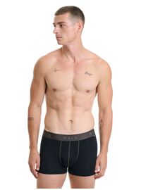 Ανδρικό boxer Walk - Μαύρο - Fashion λάστιχο με logo - 2 pack - Bamboo - Regular Fit