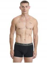 Ανδρικό boxer Walk - Μαύρο - Fashion λάστιχο με logo - 2 pack - Cotton - Regular Fit