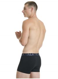 Ανδρικό boxer Walk - Μαύρο - Fashion λάστιχο με logo - 2 pack - Cotton - Regular Fit