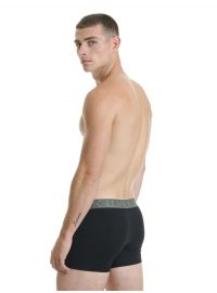 Ανδρικό boxer Walk - Μαύρο - Fashion λάστιχο με logo - 3 pack - Cotton - Regular Fit