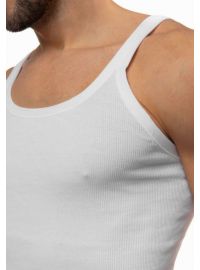 Ανδρικό φανελάκι Minerva - Αμάνικο - Λευκό - Regular Fit - Cotton