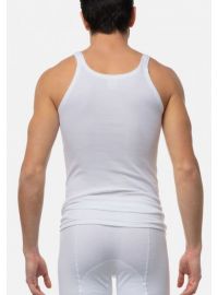 Ανδρικό φανελάκι Minerva - Αμάνικο - Λευκό - Regular Fit - Cotton