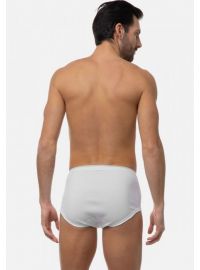 Ανδρικό slip Minerva - Classic Rip - Εξωτερικό Λάστιχο & άνοιγμα - 2 Pack - Regular Fit - Cotton