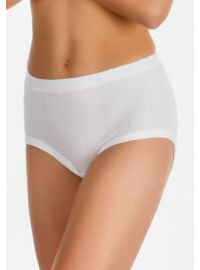 Γυναικεία Κυλότα Minerva - Λευκή - Με φάσα MAXI - 3 Pack - Regular Fit - Cotton