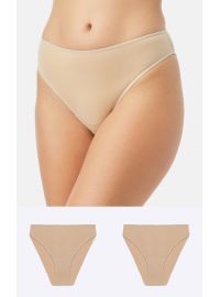 Γυναικείο Brazil slip Minerva Fimelle - Invisible slip - Μπεζ -  2 Pack - Regular Fit - Modal