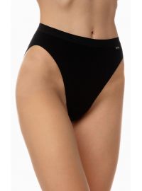 Γυναικείο Brazil slip Minerva - Μαύρο - Ψηλόμεσο - 2 Pack - Regular Fit - Cotton