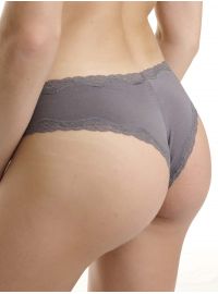 Γυναικείο brazil slip Walk - Δαντέλα - Μονόχρωμο Brief από ίνες bamboo - Regular Fit - 2 pack