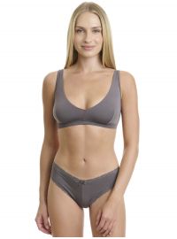 Γυναικείο brazil slip Walk - Δαντέλα - Μονόχρωμο Brief από ίνες bamboo - Regular Fit - 2 pack