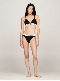 Γυναικείο σουτιέν τριγωνάκι Tommy Hilfiger - Μαύρο - Logo - Cotton - Regular Fit