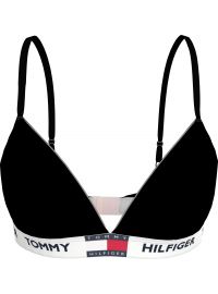 Γυναικείο σουτιέν τριγωνάκι Tommy Hilfiger - Μαύρο - Logo - Cotton - Regular Fit