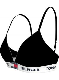 Γυναικείο σουτιέν τριγωνάκι Tommy Hilfiger - Μαύρο - Logo - Cotton - Regular Fit