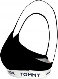 Γυναικείο σουτιέν τριγωνάκι Tommy Hilfiger - Μαύρο - Logo - Cotton - Regular Fit