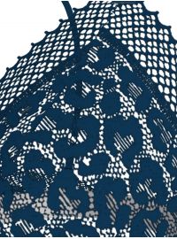 Γυναικείο σουτιέν τριγωνάκι Tommy Hilfiger - Μπλε δαντέλα - Logo - Nylon - Regular Fit