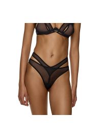 Γυναικείο String MED EMBER - Μαύρo - Sexy slip - Regular Fit - Polyester