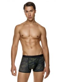 MED Ανδρικό boxer GIORGIO - Μαύρο - Χακί Pixel Print - Regular Fit - Modal