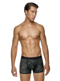 MED Ανδρικό boxer GIORGIO - Μαύρο - Χακί Pixel Print - Regular Fit - Modal