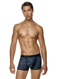 MED Ανδρικό boxer GIORGIO - Μαύρο - Μπλε Pixel Print - Regular Fit - Modal