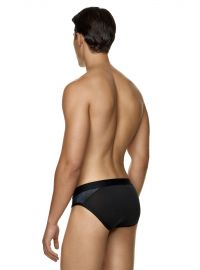 MED Ανδρικό slip GIORGIO - Μαύρο - Μπλε Pixel Print - Regular Fit - Modal