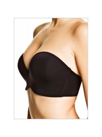 Σουτιέν στράπλες Wonderbra Ultimate - Μαύρο χωρίς ραφές - Μεγάλα μεγέθη - Cup D E