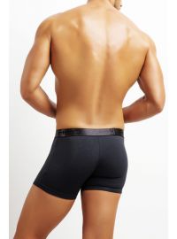 MED Ανδρικό boxer Logan - Γκρι Σκούρο με φαρδύ εξωτερικό γκρι σκούρο λάστιχο