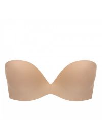 Σουτιέν στράπλες Luna Secret Sense - Μπεζ χωρίς ραφές - Αφαιρούμενη ενίσχυση - Τέλειο Κράτημα.