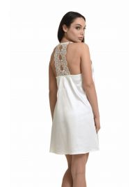 Νυφικό νυχτικό Miss Rosy - Σατέν - Δαντέλα