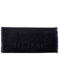 Πετσέτα θαλάσσης Ulisse Μαύρη - 100% Βαμβακερή με κρόσσια - 1 x 1.80m