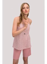 Γυναικεία πυτζάμα  Vamp - Βαμβακερή - Ροζ - Σορτσάκι