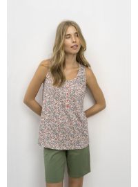 Γυναικεία πυτζάμα Vamp - Floral Βαμβακερή - Σορτσάκι