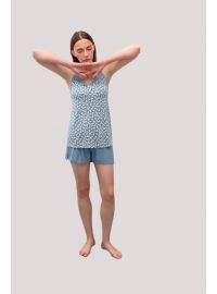 Γυναικεία πυτζάμα Vamp - Καλοκαιρινή με σορτς - Serene Blue