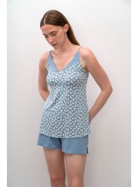 Γυναικεία πυτζάμα Vamp - Καλοκαιρινή με σορτς - Serene BlueΓυναικεία πυτζάμα Vamp - Καλοκαιρινή με σορτς - Serene Blue