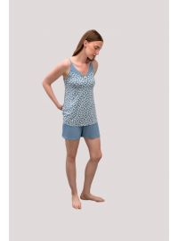 Γυναικεία πυτζάμα Vamp - Καλοκαιρινή με σορτς - Serene Blue