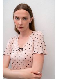 Γυναικεία πυτζάμα  Vamp - Κάπρι παντελόνι -  Ροζ πουά