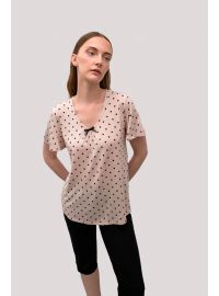 Γυναικεία πυτζάμα  Vamp - Κάπρι παντελόνι -  Ροζ πουά