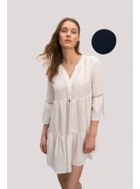 Γυναικείο Beachwear Vamp - Λινό φόρεμα mini - Blue marine