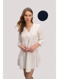 Γυναικείο Beachwear Vamp - Λινό φόρεμα mini - Blue marine